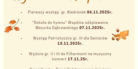 Atrakcje w miesiącu listopad